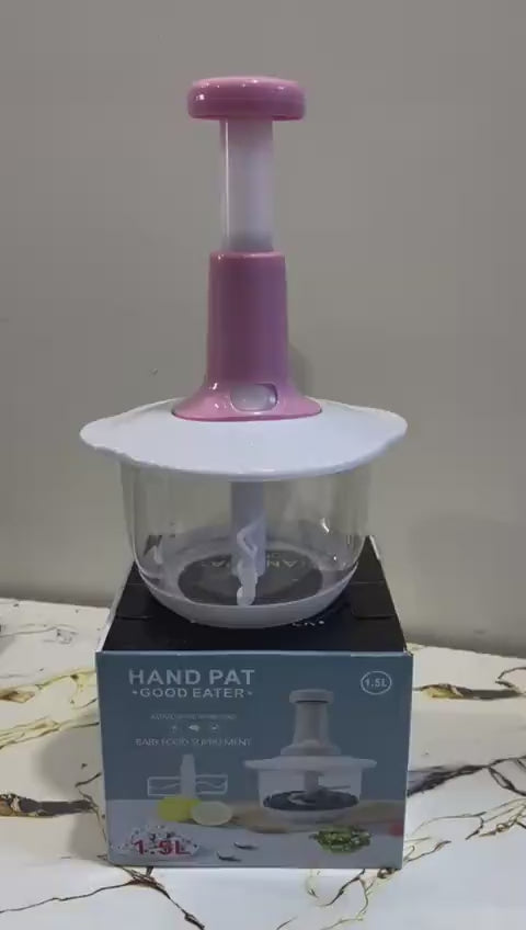 1 Pc Hand Push Manual Food Chopper- 2 Liter