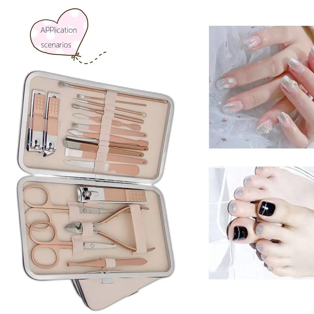 Durable Manicure Kit - Smooth Beige Design | 1 Pcs for Easy Storage
