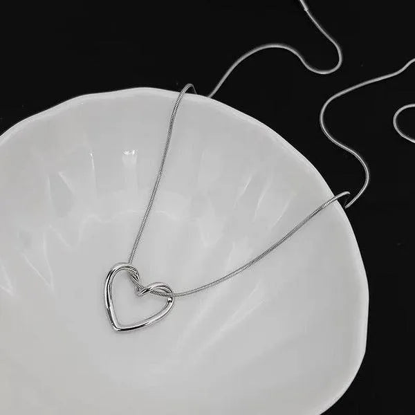 Heart Necklace Silver
