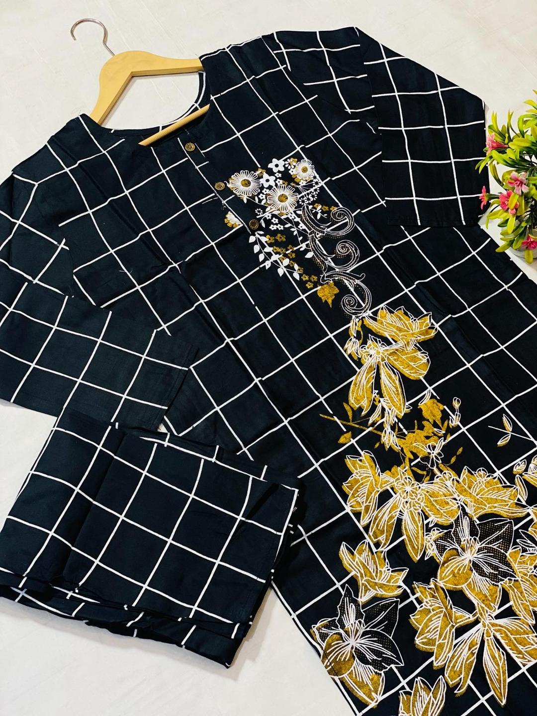 Stunning Printed Linen Shirt And Trouser Set - 2 Pcs