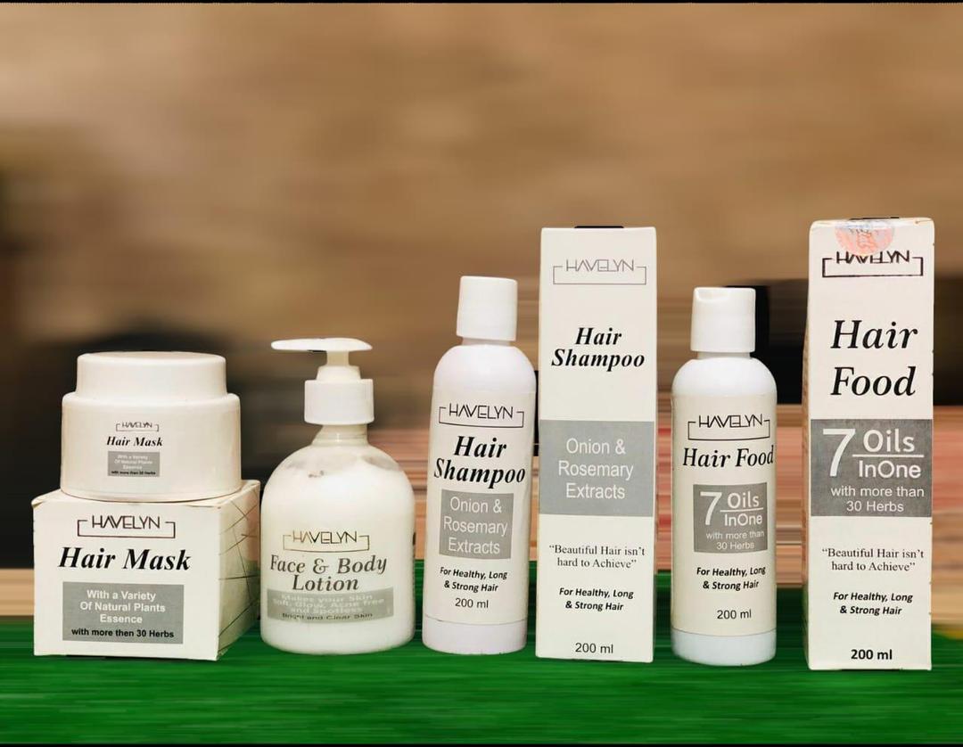 4 in 1 Bundle - Nourishing Body Lotion, Hair Food Oil, Hair Mask & Hair Serum - 4 Pcs