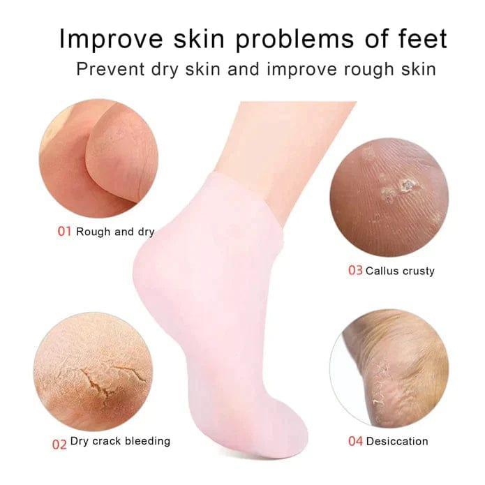 Unisex Silicone Anti-Crack Moisturizing Socks - 1 Pair