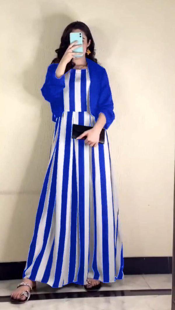 Elegant Printed Linen Maxi - Women's Stitched Delight