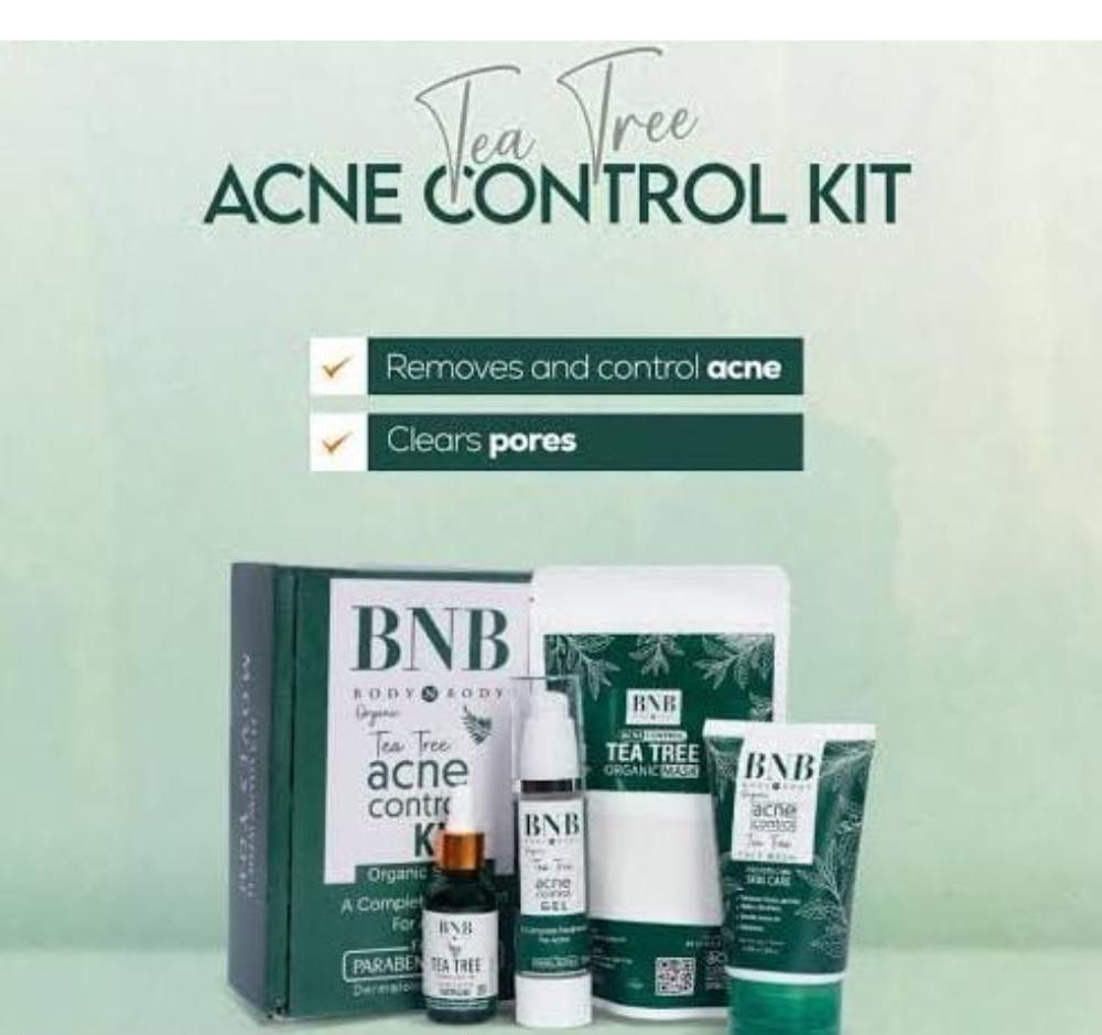 All-in-One Tea Tree Facial Kit - 4 Pcs Exfoliator & Brightening Essentials