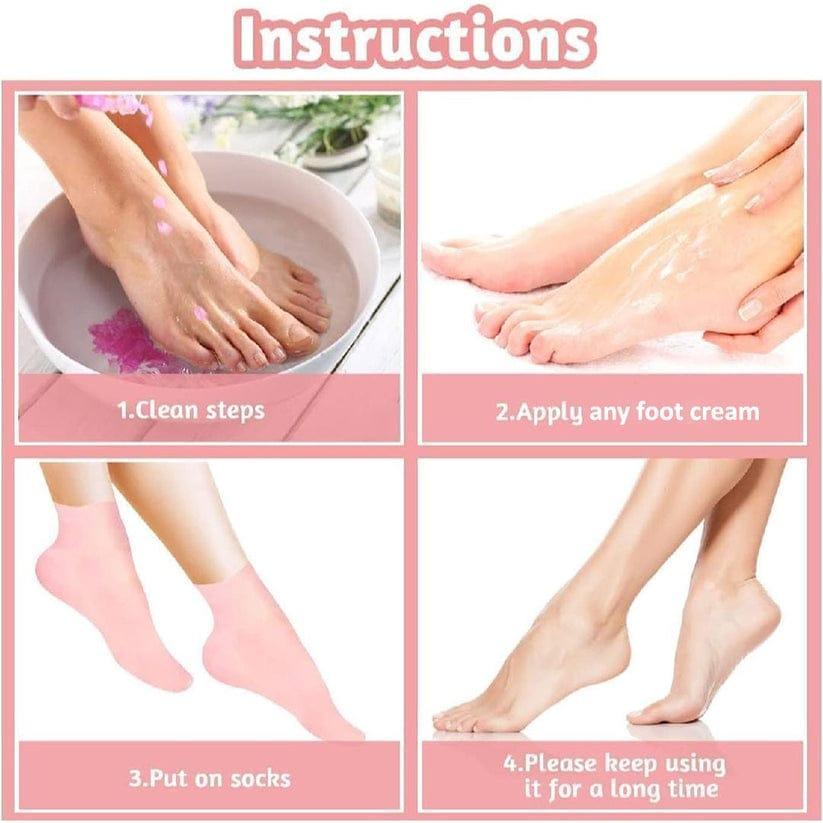 Unisex Silicone Anti-Crack Moisturizing Socks - 1 Pair