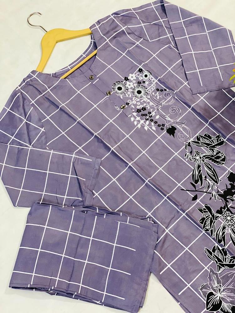 Stunning Printed Linen Shirt And Trouser Set - 2 Pcs