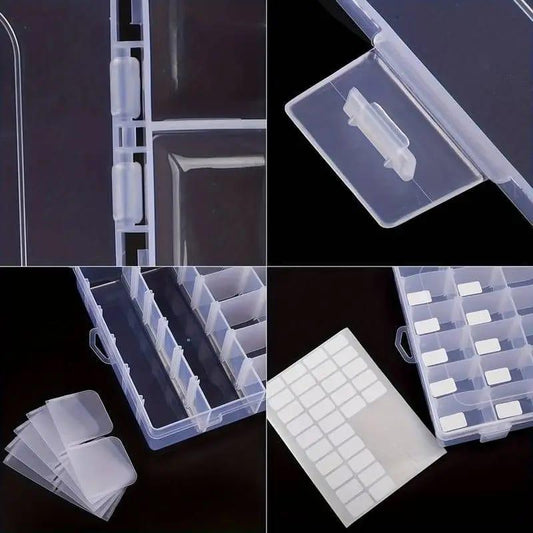 36 Grids Transparent Plastic Jewellery Storage Box