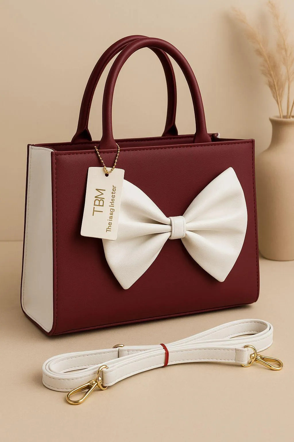 Women's PU Leather Plain Hand Bag