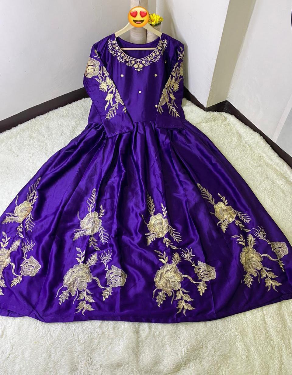 Embroidered Shamoz Silk Maxi Suit - Women’s Stitched 1 Pc
