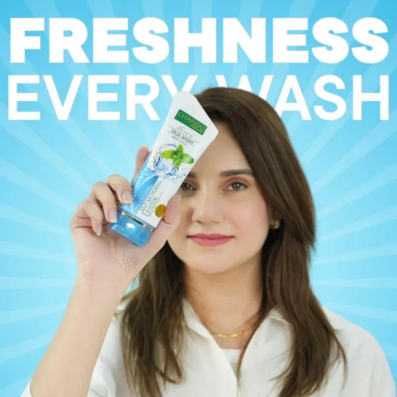 CHANDO Naturals Foaming Face Wash Mint Cool – Anti-Microbial Daily Cleanser for Oily & Acne-Prone Skin (100ml)