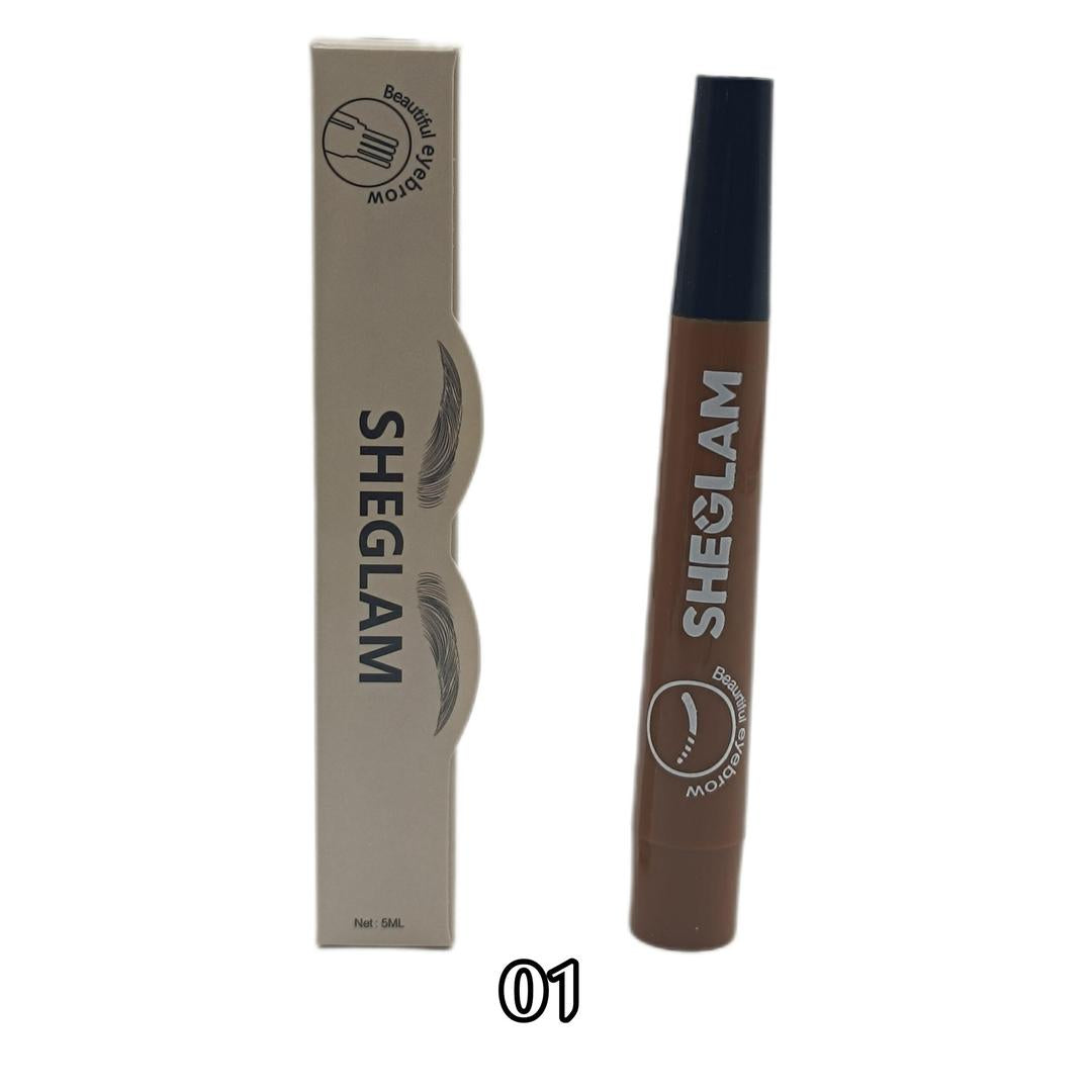 Waterproof Smudge Proof Eyebrow Pen - 1 Pc Brown Shades