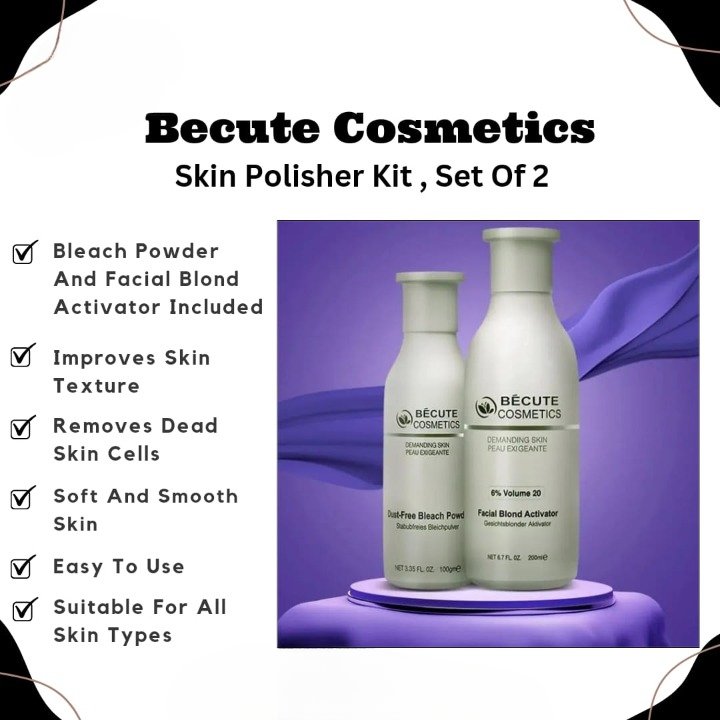 Becute Skin Polish Set – Bleach Powder & Facial Blonde Activator For Radiant And Even Skin Tone