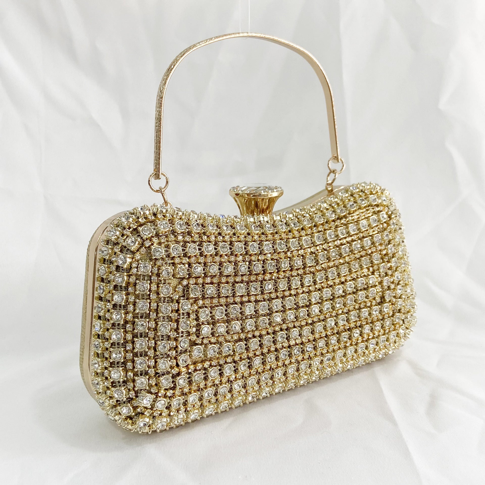 Amazon E-commerce Hot Dinner Bag Diamond-encrusted Women's Hand-held Dress Small Bag Banquet Bag Vintage Cheongsam Handbag