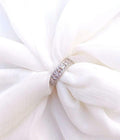 Silver Plated Crystal Adjustable Ring