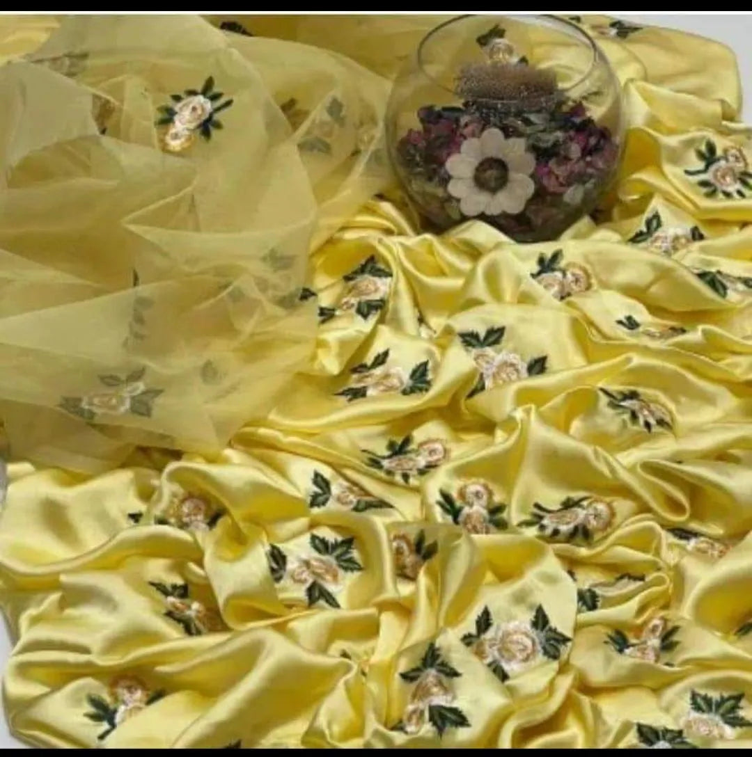 3 Pcs Women's Unstitched Embroidered Suit