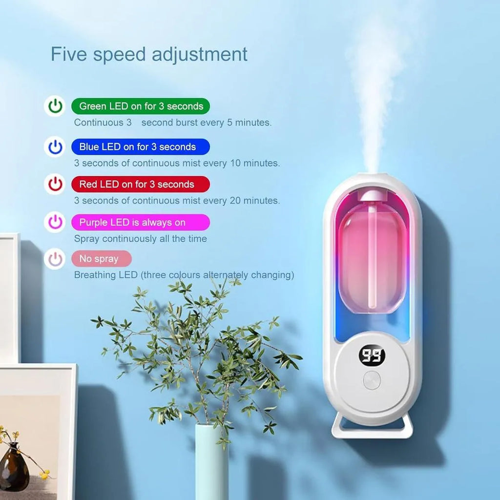 Rechargeable Wall Humidifier with Digital Display