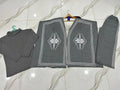 3 Pcs Women's Stitched Fleece Printed Tracksuit