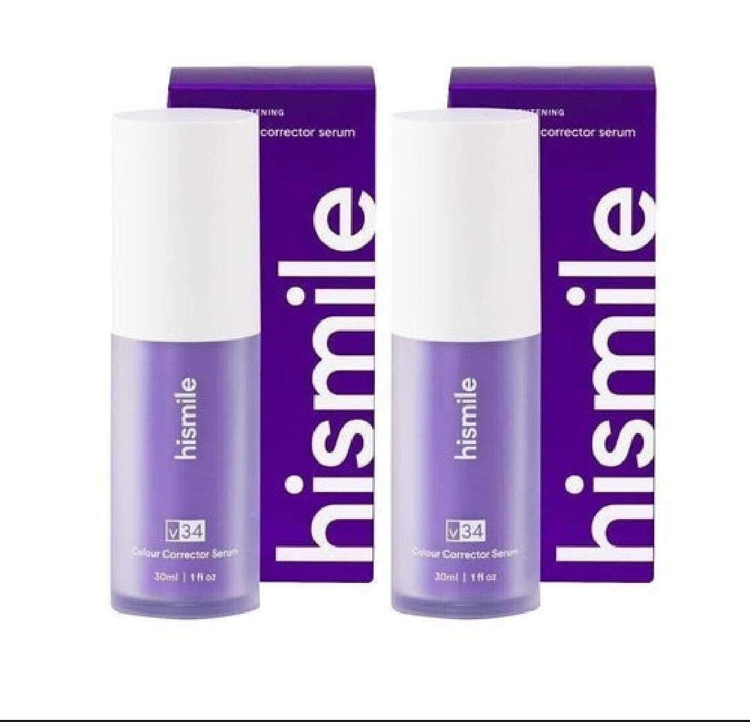 Teeth Whitening Purple Toothpaste - V34 Colour Corrector Serum 30ml