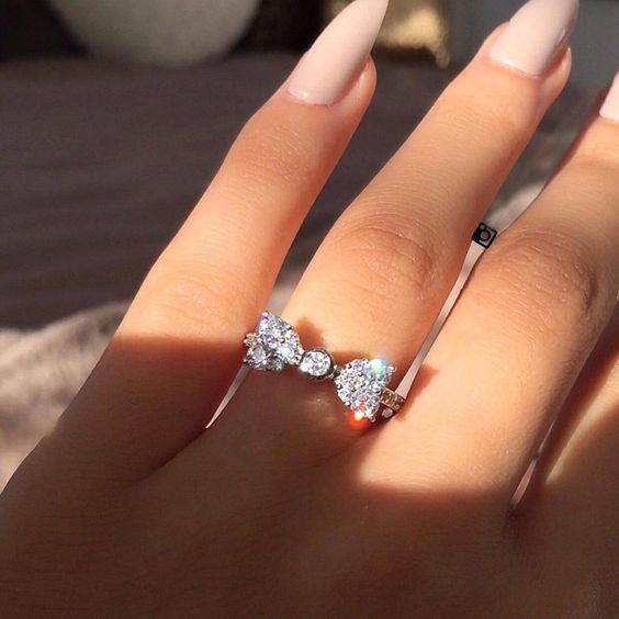Butterfly Ring Women's Summer Atmosphere Inlaid Color Zirconium Ring Daily Simple Color Dream Butterfly Finger Ring Opening