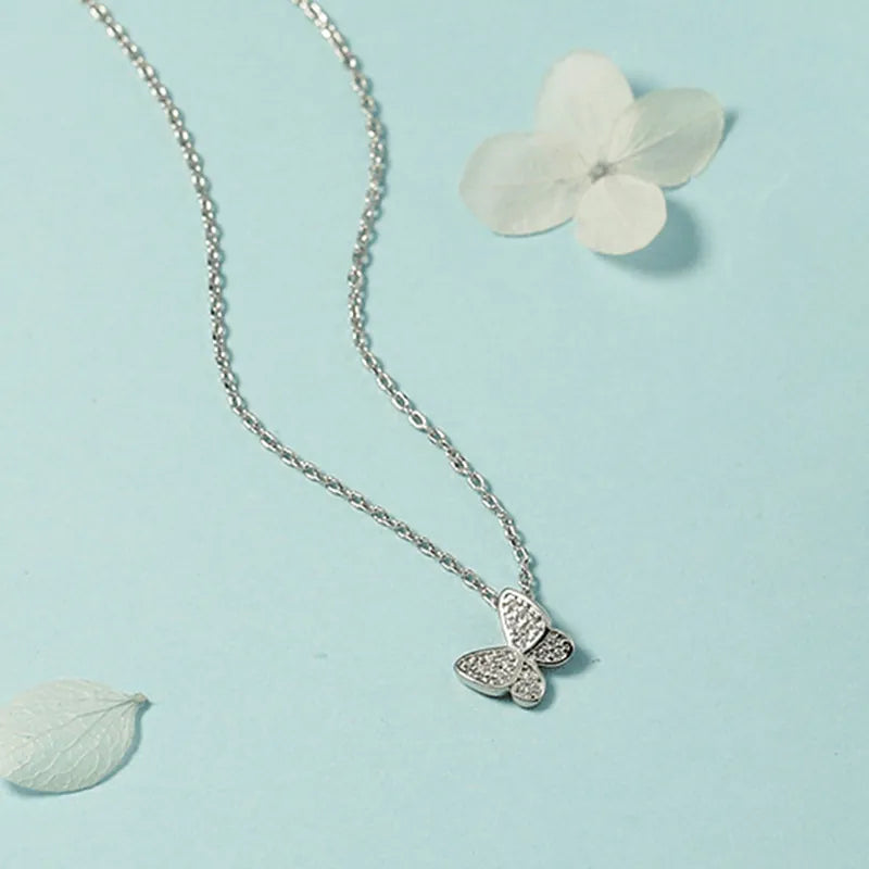 New Butterfly Necklace Women's Personalized Simple Niche All-match Pendant Collarbone Chain Korean Style Cold Style Valentine's Day