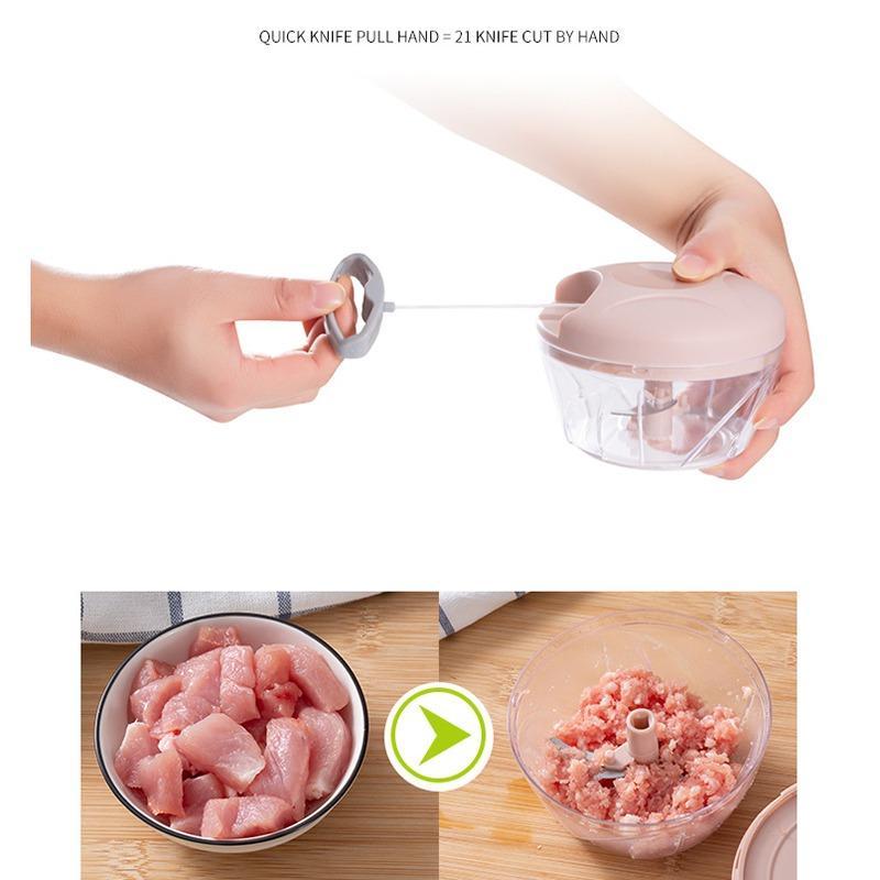 Hand Pull Manual Quick Food Chopper - Big