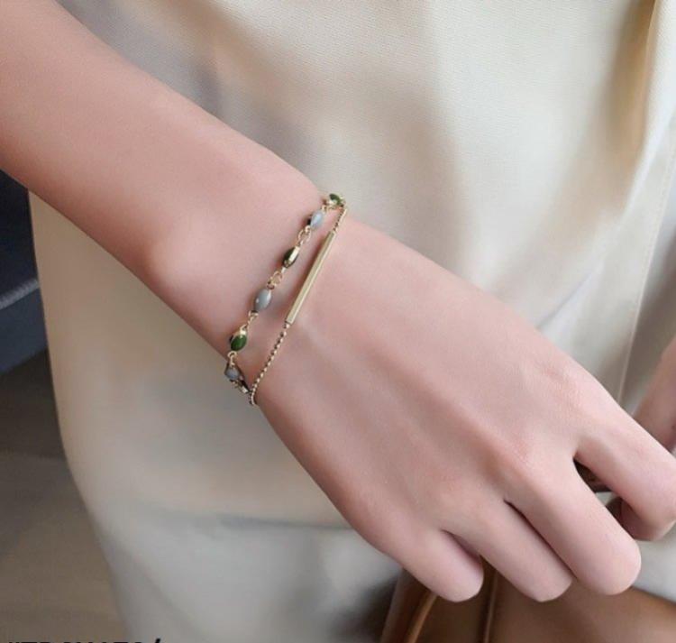 1 Pc Gold Plated Beads Charm Bracelet