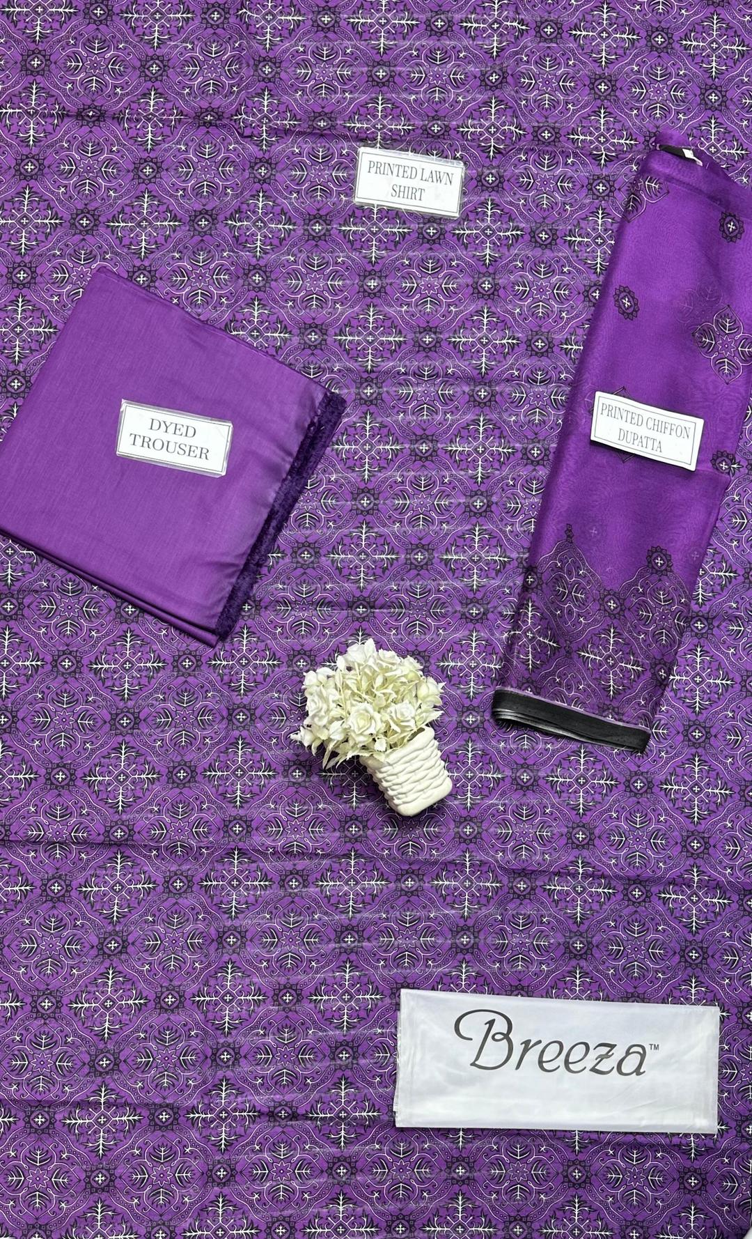 3 Pcs Women's Unstitched Printed Suit