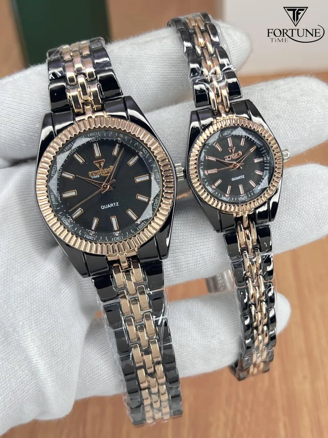 Stylish Unisex Couple Watches -2pcs Quartz Movement, water-resistant,Round Dial