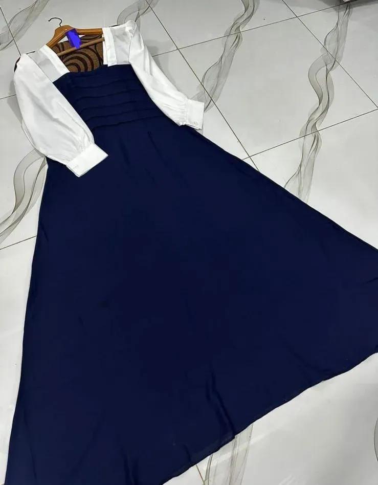 1 Pc Women's Stitched Plain Maxi