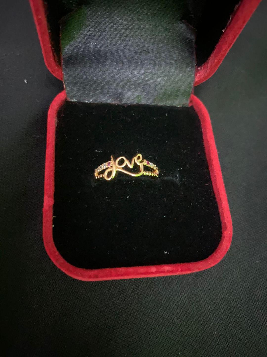 Modern Design Gold Plated Crystal Charm Ring