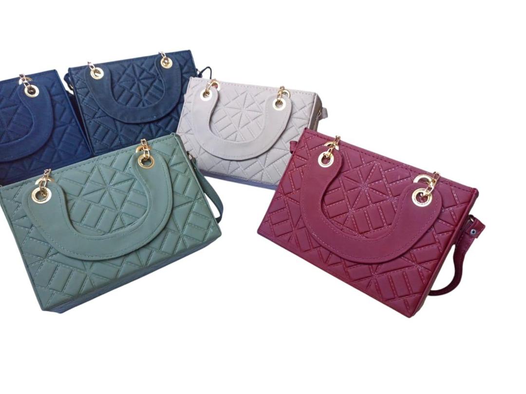 Stylish Women's Quilted PU Leather Hand Bag - 1 Pc in Multiple Colors