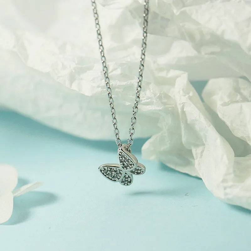 New Butterfly Necklace Women's Personalized Simple Niche All-match Pendant Collarbone Chain Korean Style Cold Style Valentine's Day