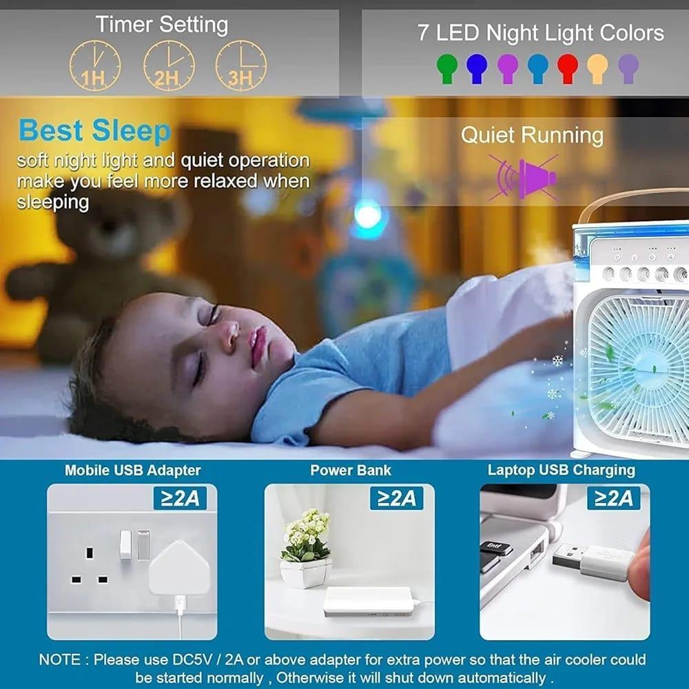 Mini Air Conditioner - 1 Pc Portable Cooling Solution for Home and Office