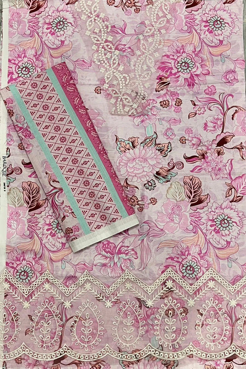 3 Pcs Women's Unstitched Printed Suit