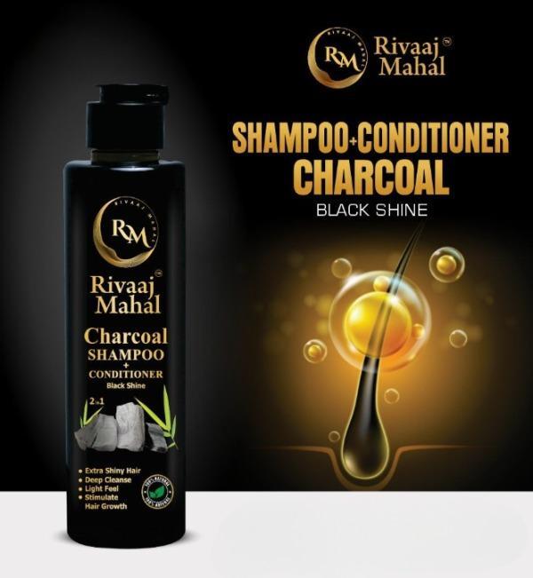 Deep Cleansing Charcoal Shampoo - 200ml for Hair Growth & Scalp Health