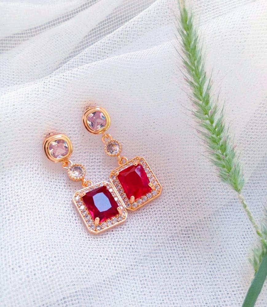 Gold Plated Zircon Earrings