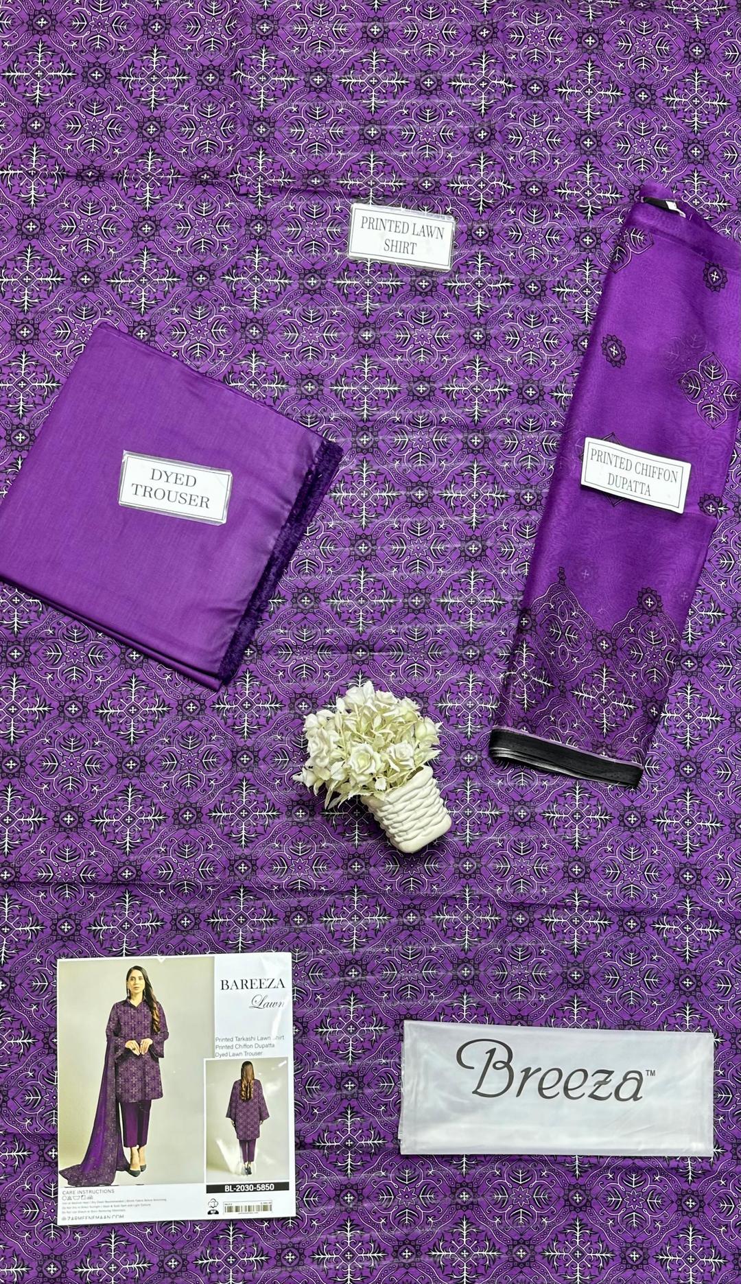 3 Pcs Women's Unstitched Printed Suit