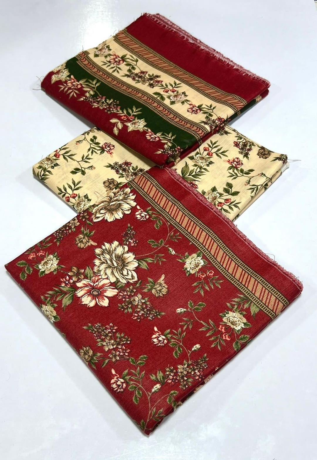 3 Pcs Women's Unstitched Printed Suit