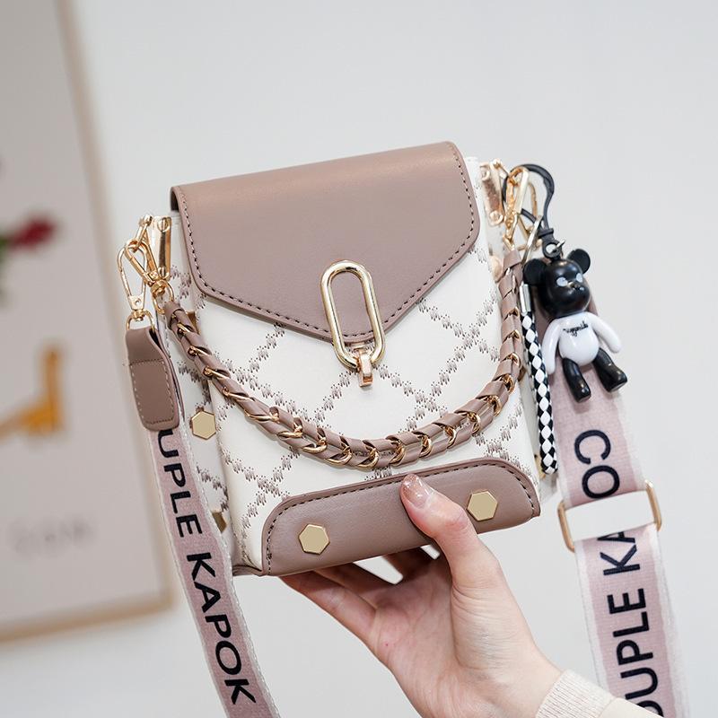 2025 new high-grade simple elegant Korean style fashionable niche mobile phone bag women's shoulder crossbody versatile Large Capacity