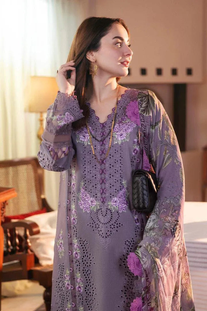 3 Pcs Women's Unstitched Chikankari Embroidered Suit
