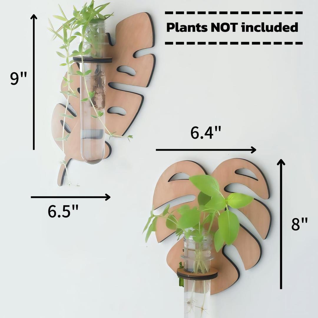 MDF Wood Planter 3D Brown Modern Decor