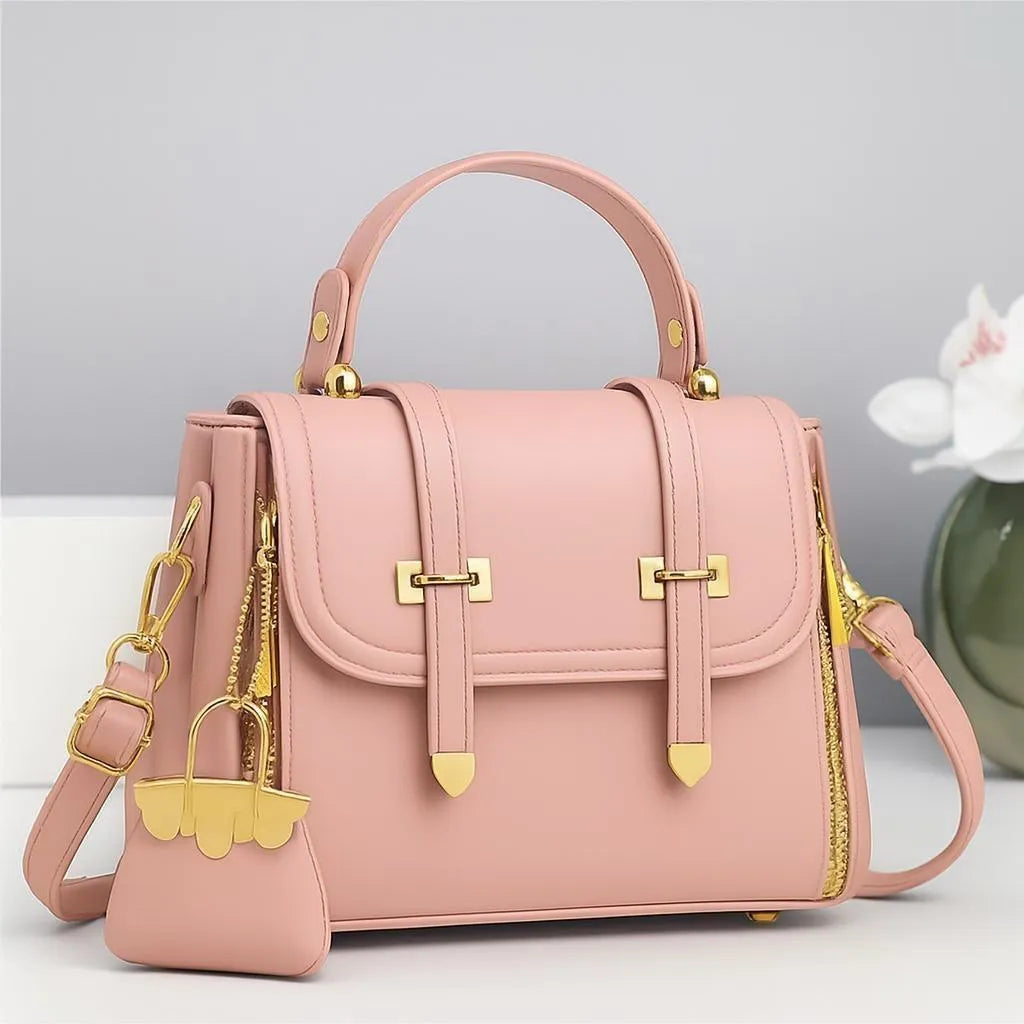 Girl's Rexine Plain Hand Bag