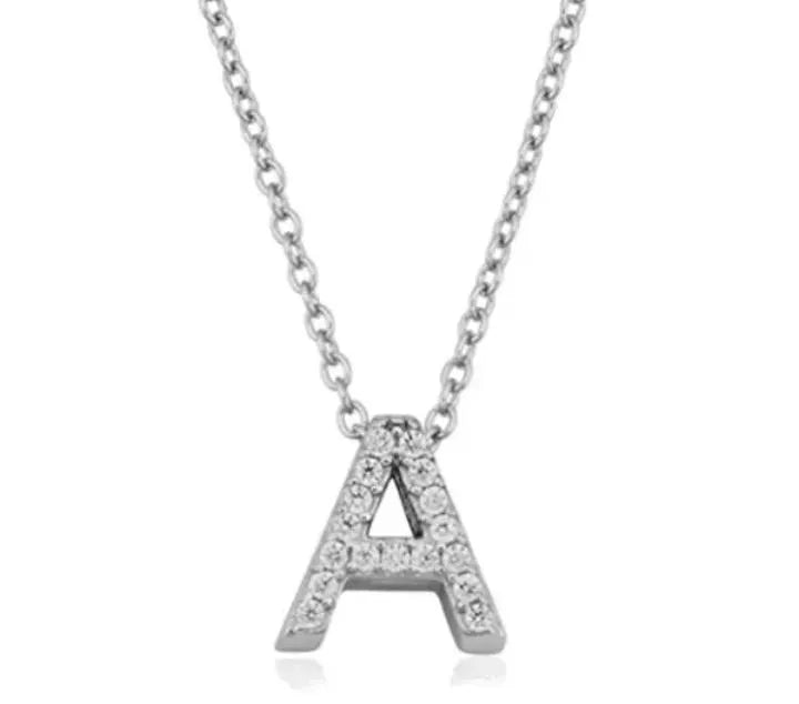 Necklace Alphabet A Silver
