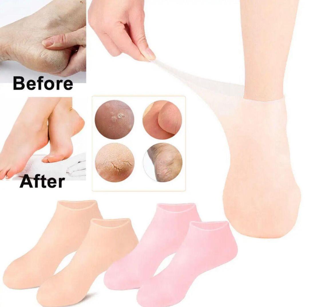 Unisex Silicone Anti-Crack Moisturizing Socks - 1 Pair