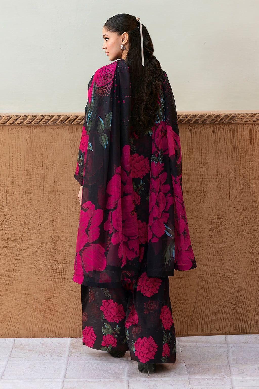 3 Pcs Women's Unstitched Digital Print Suit