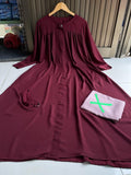 Georgette Plain Classic Abaya