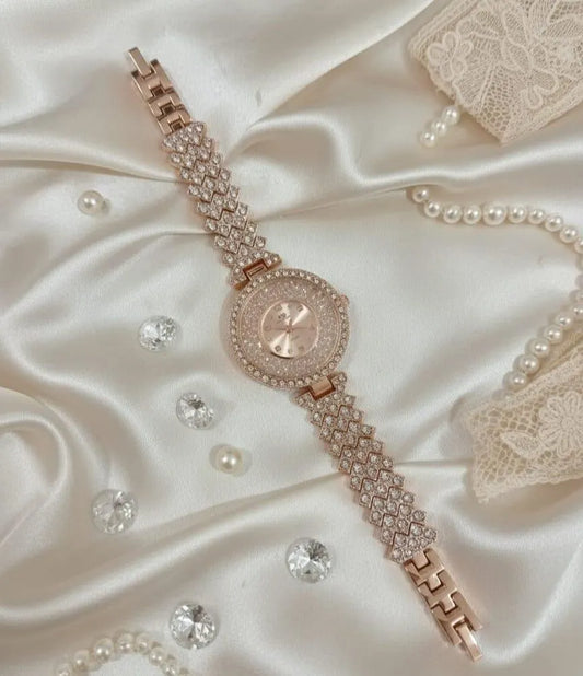 Chic Women's Quartz Watch with Water Resistance - 1 Pc Stylish Round Analogue Timepiece in Rose Gold