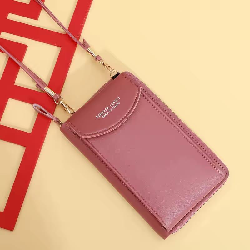 Stylish Women's Maroon Crossbody Bag - 1 Pc