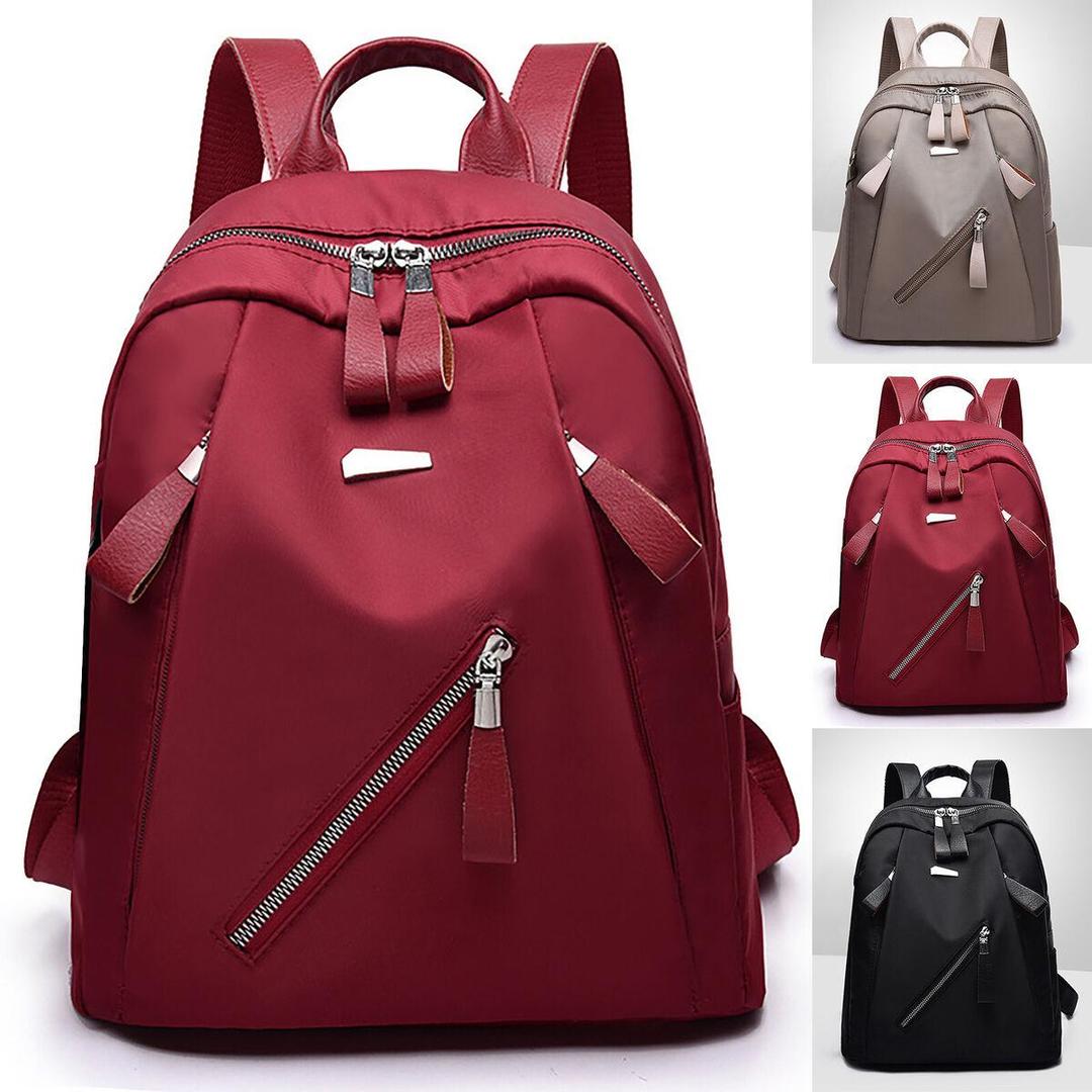 Casual Faux Leather Backpack - 1 Pc Waterproof Multicolor