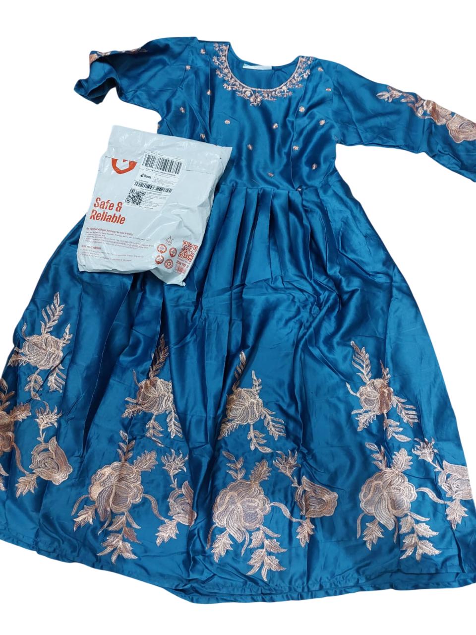 Embroidered Shamoz Silk Maxi Suit - Women’s Stitched 1 Pc